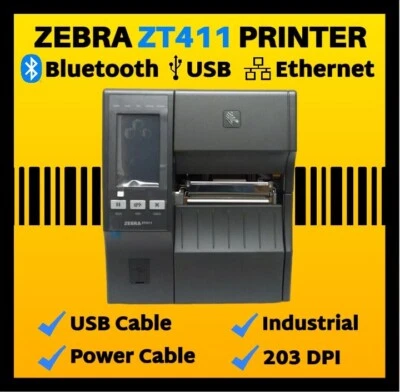 ✅Zebra ZT411 Industrial Label Printer, Thermal Transfer & Direct Thermal 4x6!🔥⭐ - Image 1 of 4