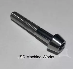 Klasse 5 Titan metrischer Bolzen konischer Inbuskopf M6x1,00 Gewinde 35 mm Länge M6x35 - Bild 1 von 1
