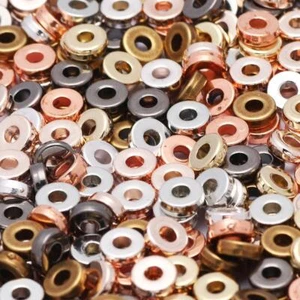 200 Stck. Runde Zwischenring Metall Perlen 6 mm Tibetisch Silber Lose Perlen Schmuck Herstellung - Bild 1 von 45