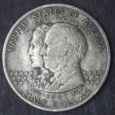 1921 Alabama Centennial Silver Half Dollar .50C - COINGIANTS - - Image 1 of 2