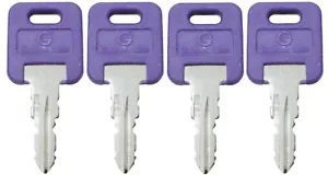 4 PACK Global Link OEM PURPLE Replacement RV Motorhome Trailer Lock Key G361 - Foto 1 di 1