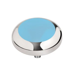 Melano Magnetic Kopf Resin Aufsatz Edelstahl 7mm M01SR 010 Hellblau Pastell - Bild 1 von 4