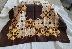 Jaquy Piaget Scarf Brown, Tan, Gold 26" - Picture 1 of 7