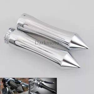 1" Billet Spike Hand Grips Handlebar Chrome Bar Kit For Harley Touring Sportster - Bild 1 von 12