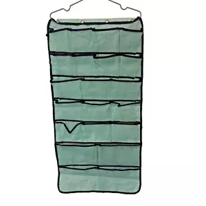 42 Pockets Hanging Closet Organizer for Underwear, Stocking, Bra and Sock Green - Picture 1 of 8