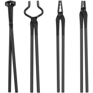 Knife Making Tongs Set Knifemaking Blacksmith Anvil Forge Vise Bladesmith Tools - Picture 1 of 10