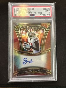 2020 Panini Select Signatures Tie-Dye Prizm /15 Brandon Aiyuk #SS-BAI Auto RC