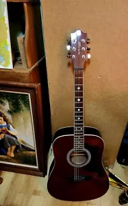 Randy Jackson Studio LE Series 2014 Electric Acoustic Guitar - Glittery Maroon - Picture 1 of 6