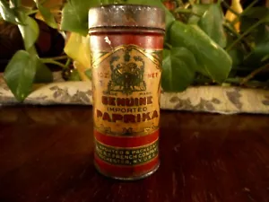 antique spice tin paprika frenchs red apx 3" tall Vintage kitchen - Picture 1 of 10