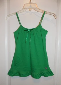 ABERCROMBIE KIDS Girls Green Aline Tank Top Shelf Bra Sz Medium 7-8 Preppy Y2K - Picture 1 of 5