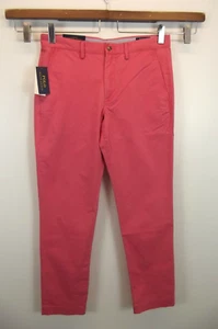 NUEVO Polo Ralph Lauren Para Hombres 32 x 32 Elastizado Calce Recto Algodón Sarga Clásico Rojo - Imagen 1 de 10