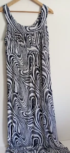 nouvelle collection black/white maxi dress size 18 ptp 20 inches length 51 inche - Picture 1 of 4