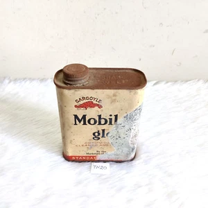 Vintage Gargoyle Mobil Gloss Automobile Polish Advertising Tin Can Unused TN20 - Picture 1 of 7