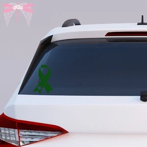 Liver Cancer Heart Awareness Ribbon Emerald Green Vinyl Decal Stickers 22 Sizes - Picture 1 of 3