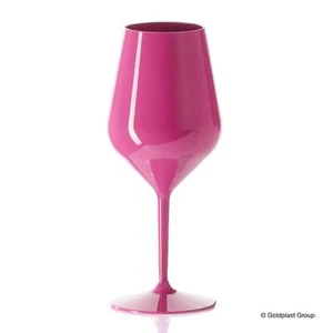 Copa De Vino Cocktail Gold Plast 470 CC Rosa Tritan - Imagen 1 de 1
