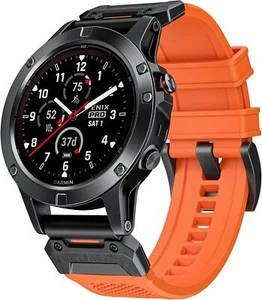 26mm QuickFit Tactical Silicone Strap Waterproof Band for Garmin Fenix 7X/5X/6X - Imagen 1 de 55