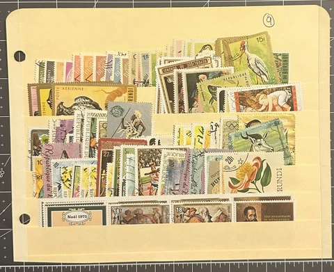 BURUNDI Used selection on stockcards Cover