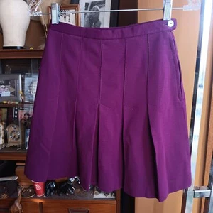 24" sz 7 Vintage 1970's Womens Skirt pleated Royal Purple Tami California Skirt  - Picture 1 of 6