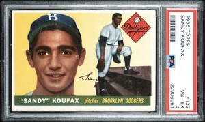 1955 Topps #123 Sandy Koufax Rookie Card RC PSA 4 Brooklyn LA Dodgers HOF - Picture 1 of 3
