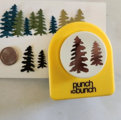 THE PUNCH BUNCH Large TWO PINE TREES Paper Punch by Punch Bunch Scrapbook-Cardmaking-Quilling