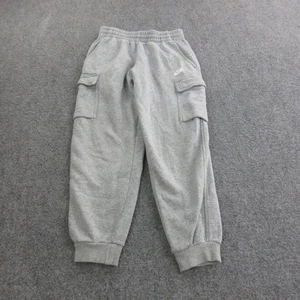 Nike Hose Jungen Large grau Cargo Jogginghose Fleece Sweatpants Swoosh Logo Bündchen - Bild 1 von 12
