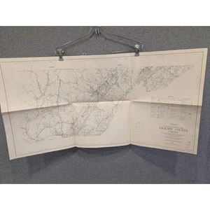 Vintage 1979 General Highway Map Jackson County Alabama Cartography 36" x 18" - Picture 1 of 4