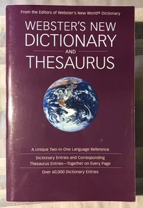 Webster’s New Dictionary and Thesaurus: a Unique Two-in-One Language... 2013 NEW - Bild 1 von 1
