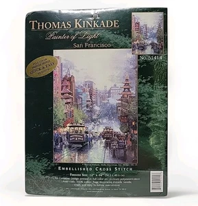 Thomas Kinkade Painter of Light San Francisco 51414 Embellished Cross stitch - Picture 1 of 12