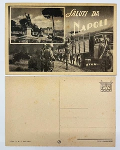 saluti da napoli colonna di soldati non viaggiata C.3004 - Picture 1 of 1