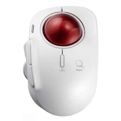 Digio2 Trackball Mouse Small Bluetooth 5Button Laser Type Index Finger White - image 1 of 4