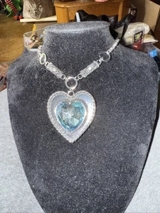 paparazzi schmuck Halskette Und Ohrringe Blau Herz - Bild 1 von 13