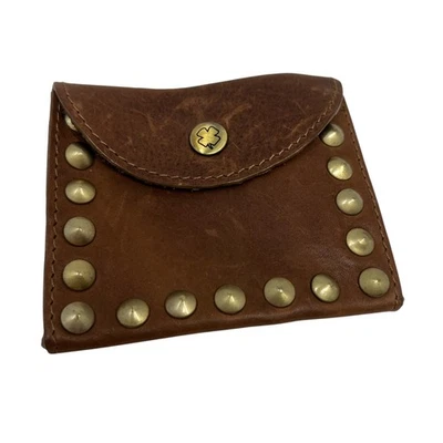 Monedero de cuero marrón parece ser marca de la suerte sin etiquetas Foto 1 de 4