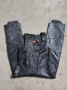 Vintage Duratrak Leather Snow Pants Mens Size Medium Snowmobile Bib Overalls - Bild 1 von 7