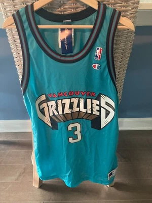 NEW Autographed #3 Shareef Abdur Rahim Vancouver Grizzlies Jersey Size 40 - Image 1 of 4