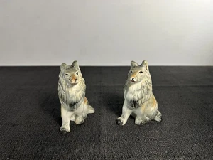 Vintage Japan Collie Dog Figurines Pair – Hand Painted Porcelain 1950s  - Picture 1 of 13