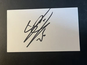 EMMANUEL ADEBAYOR - FORMER ARSENAL FOOTBALLER - SIGNED WHITE CARD - Picture 1 of 1