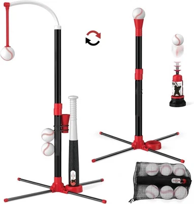 3 in 1 T Ball Set - Adjustable Height, Hanging Tee Ball Set with Automatic Pitch - image 1 of 4
