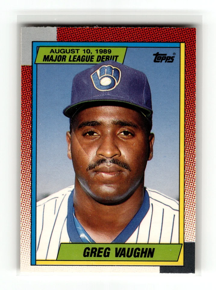 Greg Vaughn 1990 Topps Major League Debut 1989 #128 Milwaukee Brewers - Image 1 of 1