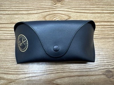 Men’s Ray-Ban Black Leather Pouch Universal Soft Sunglasses Case 6x2.75x2.25 - Image 1 of 4