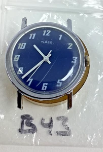 Vintage 1975 Timex Mercury Blue Dial Watch Running M24 Spares Repair READ - Picture 1 of 11