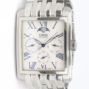 Oris 7658 Rectangular Complication Moon Phase Men'S Automatic Watch - Picture 1 of 9