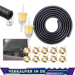 Ø6mm Motorrad Roller Quad Benzinfilter Kraftstofffilter Schlauch mit Schellen - Bild 1 von 6