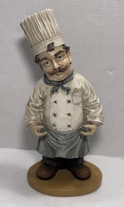 Vintage Bistro Koch Statue 18" groß Französisch Koch Küche Dekor Harz Figur - Bild 1 von 10