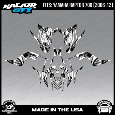 Graphics Kit for YAMAHA RAPTOR 700 (06-12) 16 MIL  Swift Series - White - Image 1 of 4