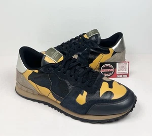 Größe 45 EUS/12US - Valentino Rockrunner blau gelb Tarnmuster Einzelhandel 800 $! - Bild 1 von 9