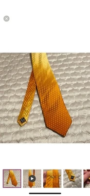 Vitaliano Pancaldi Gradient Orange Gold 100% Silk Tie Made in Italy - Image 1 of 4