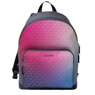 Mochila de cercanías Michael Kors Cooper para hombre con logotipo de firma MK frambuesa azul marino Foto 1 de 4