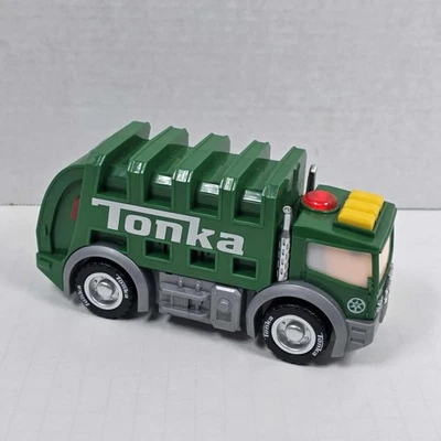 Tonka Mighty Force - Lights and Sounds - 7" Green Garbage Truck - Image 1 of 4