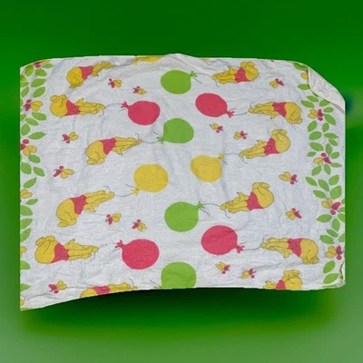Vtg Disney Winnie The Pooh Cotton Baby Receiving Blanket With Balloons 31x32” - Image 1 of 4