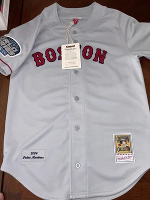 PEDRO MARTINEZ  2004 MITCHELL & NESS RED SOX AUTHENTIC JERSEY SIZE M $325 NWT - Image 1 of 4